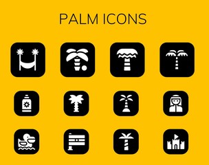 Modern Simple Set of palm Vector filled Icons