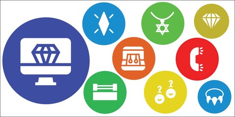 Modern Simple Set of precious Vector filled Icons