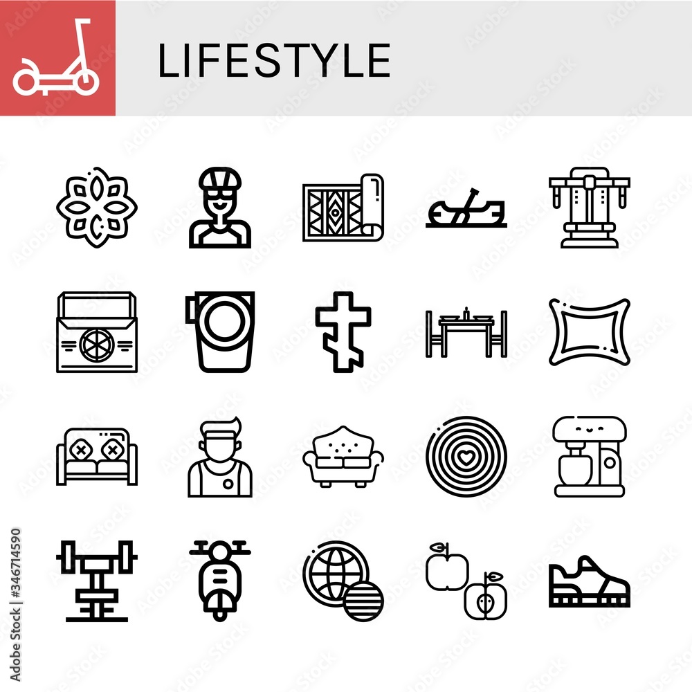 Canvas Prints lifestyle icon set