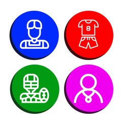 american football icon set