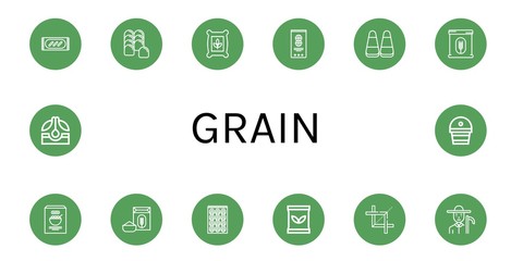 Set of grain icons