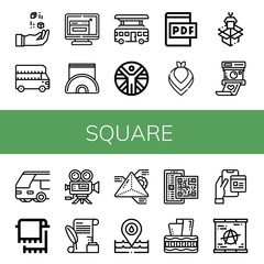 square icon set