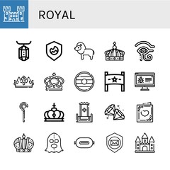 royal simple icons set