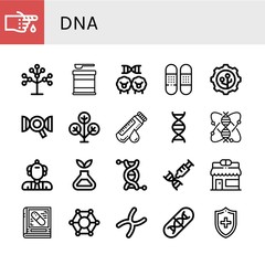 Set of dna icons