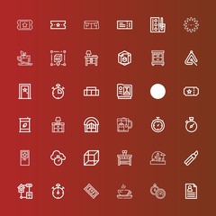 Editable 36 elements icons for web and mobile