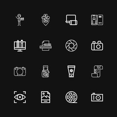 Editable 16 photo icons for web and mobile