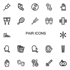 Editable 22 pair icons for web and mobile
