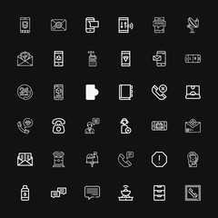 Editable 36 contact icons for web and mobile