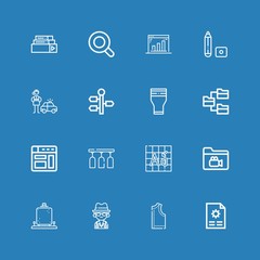 Editable 16 search icons for web and mobile