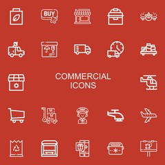 Editable 22 commercial icons for web and mobile
