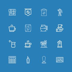 Editable 16 grinder icons for web and mobile