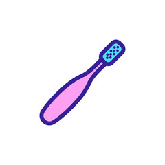 mechanical toothbrush top view icon vector. mechanical toothbrush top view sign. color symbol illustration