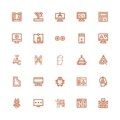 Editable 25 tech icons for web and mobile