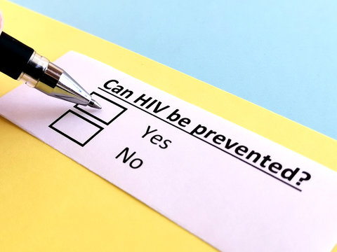 One person is answering quetion about  HIV prevention.