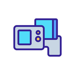 mechanical blood pressure monitor with cuff for measuring icon vector. mechanical blood pressure monitor with cuff for measuring sign. color symbol illustration