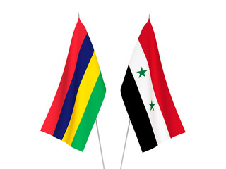 Republic of Mauritius and Syria flags