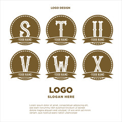 Luxury vintage letters of the alphabet vector logo set. Brand identity for Restaurant, Hotel. Boutique, Fashion store, Fashion label. Business Emblem or elegant Monogram