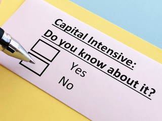 One person is answering quetion about capital intensive.