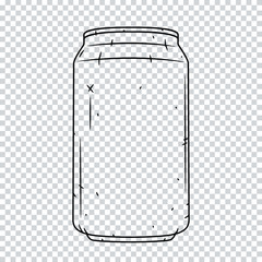 Aluminum can isolated on a transparent background.