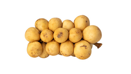 Lansium parasiticum fruit on a white background.