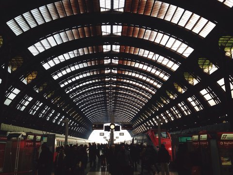 People At Milano Centrale Railway Station