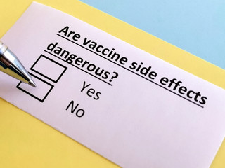 One person is answering question about vaccine side effects.