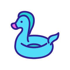 rubber ring horse icon vector outline illustration