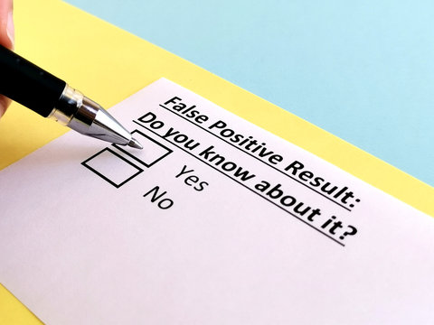 One person is answering question about false positive result
