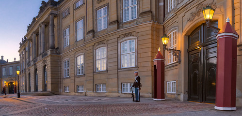 street in Amalienborg, Copenhagen, Denmark