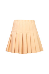 short peach pleated skirt isolated on white