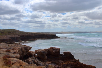 Fototapeta na wymiar coast and sea in port lincoln, south australia