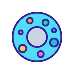rubber ring donut icon vector. rubber ring donut sign. color symbol illustration