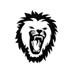 Lion head logo vector mascot design