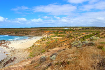 Fototapeta na wymiar view from the beach in port lincoln, south australia
