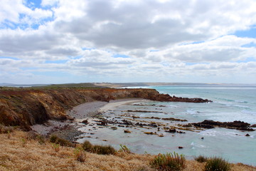 Fototapeta na wymiar view of the beach in port lincoln, south australia