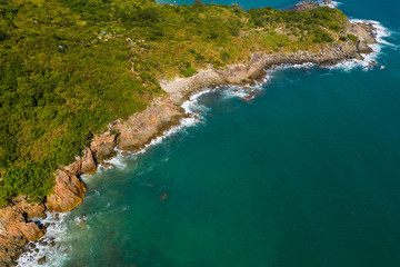 Top down view of Sai Kung Ninepin Group island in Hong Kong