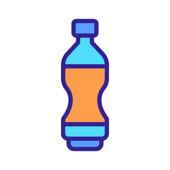 bottle of sunflower oil icon vector. bottle of sunflower oil sign. color symbol illustration