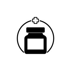 Medicine bottle  icon isolated on white background