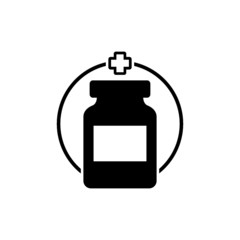Medicine bottle  icon isolated on white background