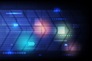 Abstract technology blue background Hi-tech arrow communication concept innovation as modern