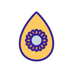 drop of sunflower oil icon vector. drop of sunflower oil sign. color symbol illustration