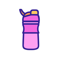 shaker with automatic lid and clevis icon vector. shaker with automatic lid and clevis sign. color symbol illustration