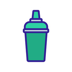 glass shaker with integrated tube for convenience icon vector. glass shaker with integrated tube for convenience sign. color symbol illustration