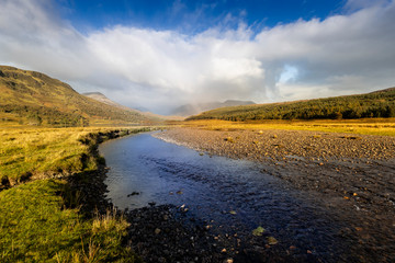 Fototapeta na wymiar River near Loch Clair