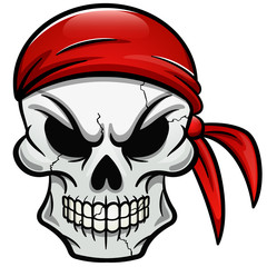 Vector pirate skull isolated design