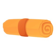 Sauna towel roll icon. Cartoon of sauna towel roll vector icon for web design isolated on white background