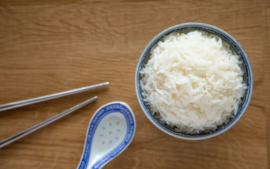 a bowl of white rice