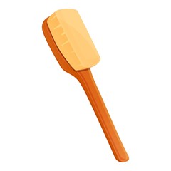 Sauna bath brush icon. Cartoon of sauna bath brush vector icon for web design isolated on white background