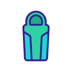 combined wide sleeping protective bag icon vector. combined wide sleeping protective bag sign. color symbol illustration