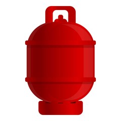 Gas cylinder icon. Cartoon of gas cylinder vector icon for web design isolated on white background